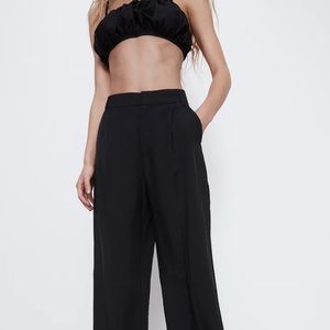 NWT Zara Wide Leg Pleated Pants